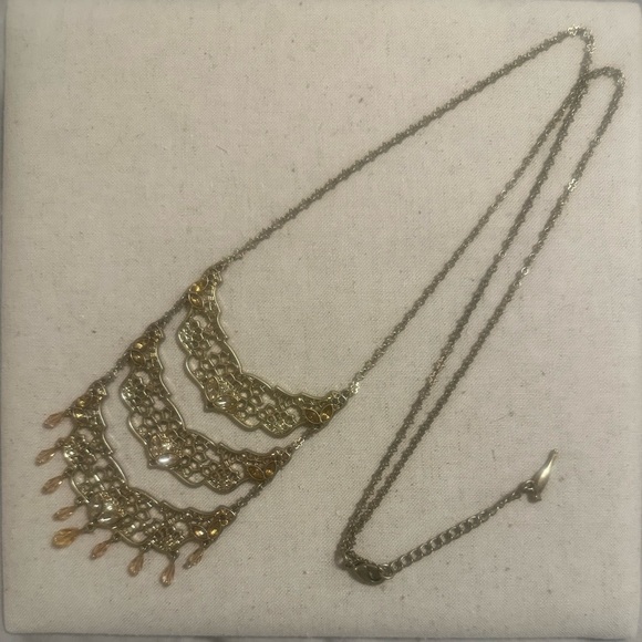 RARE Sunlit Sahara Ladder Statement Necklace - Picture 4 of 7